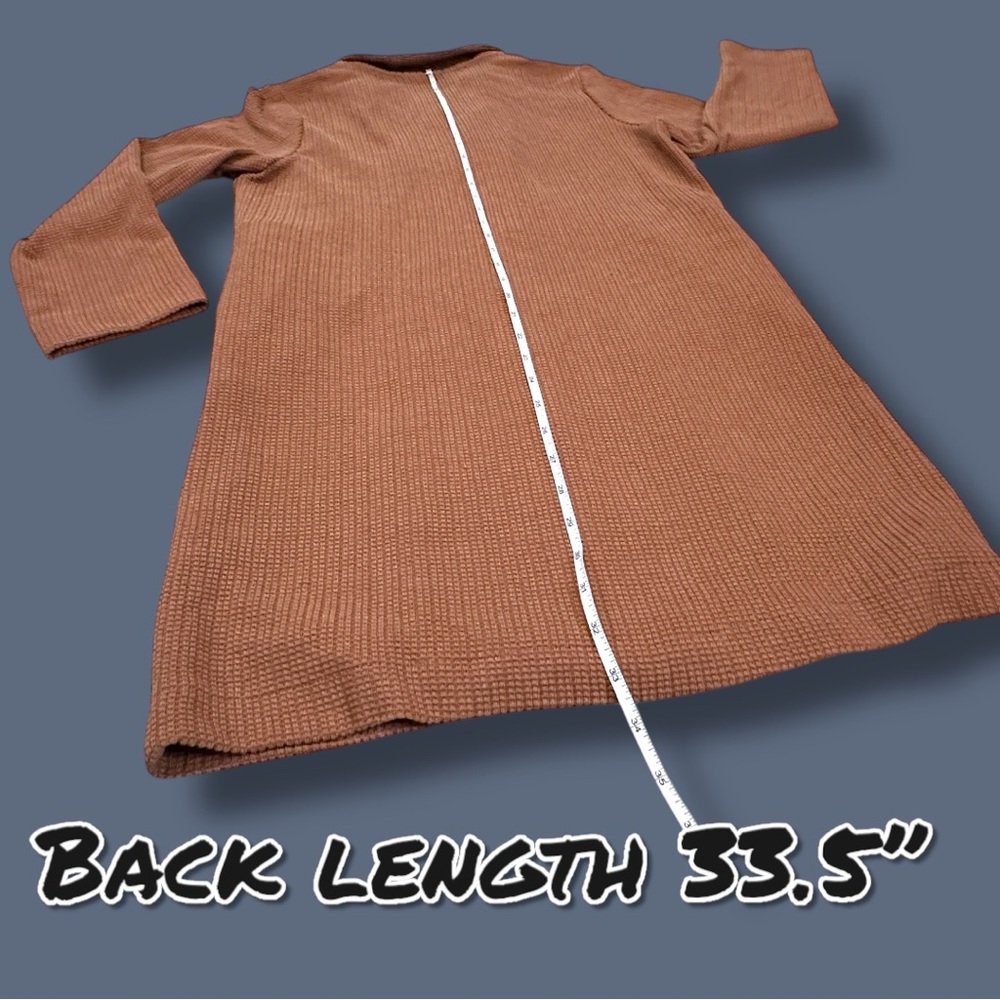 ✨HP✨EUC (Worn Once) Vernacular Waffle Knit Trench Style Cardigan. Size Small - Picture 9 of 14